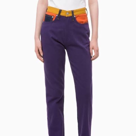 CALVIN KLEIN JEANS | Colour blocked denim cutoff shorts - Picture 2 of 10